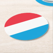 ルクセンブルク国旗 ラウンドペーパーコースター (アングル)