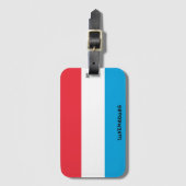 ルクセンブルク国旗 ラゲッジタグ (正面縦)