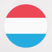 ルクセンブルク国旗 ラベル (デザイン2)