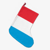 ルクセンブルク国旗 ラージクリスマスストッキング (正面 (吊り時))