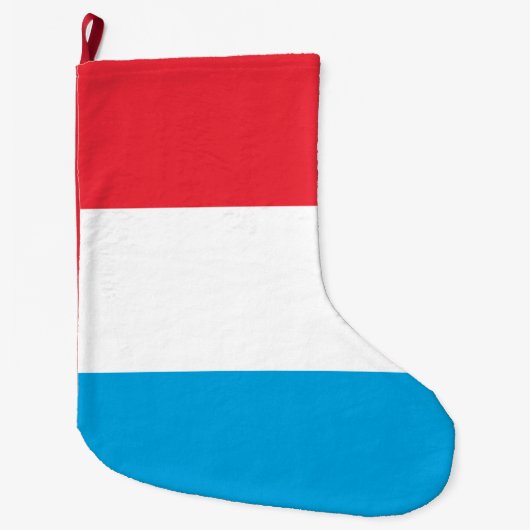 ルクセンブルク国旗 ラージクリスマスストッキング (正面)