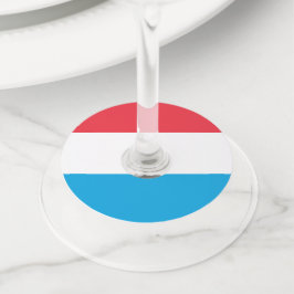 ルクセンブルク国旗 ワイングラスタグ