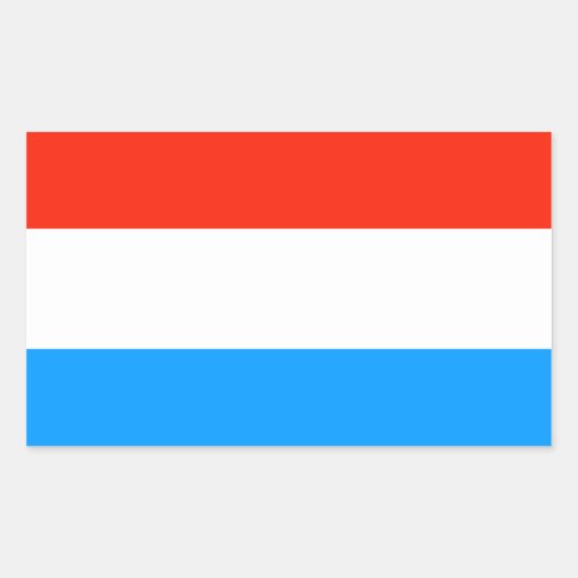 ルクセンブルク国旗 長方形シール (正面)