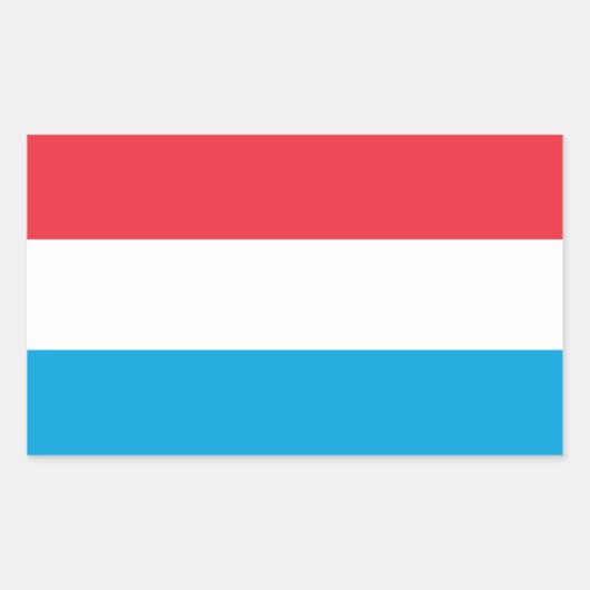ルクセンブルク国旗 長方形シール (正面)