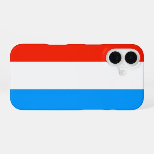 ルクセンブルク国旗 iPhone 16ケース (裏面横)