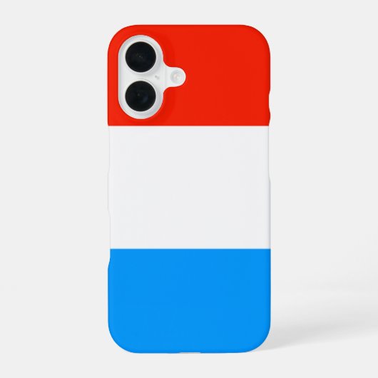 ルクセンブルク国旗 iPhone 16ケース (裏面)