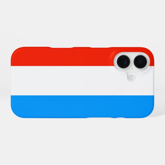 ルクセンブルク国旗 iPhone 16ケース (裏面横)