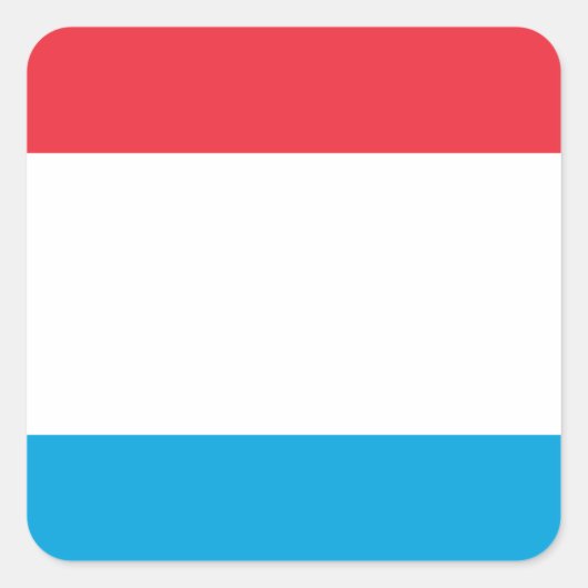 ルクセンブルク国旗 – Lessebuerger Fandel – ドレープ スクエアシール (正面)