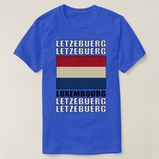 ルクセンブルク国旗 Tシャツ (デザイン正面)