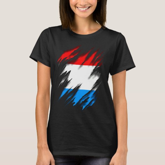 ルクセンブルク国旗 Tシャツ (正面)