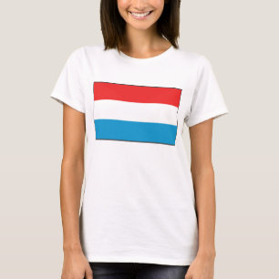 ルクセンブルク国旗xマップTシャツ Tシャツ