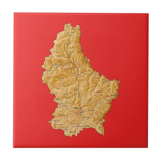 ルクセンブルク地図タイル タイル (正面)