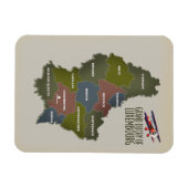 ルクセンブルク大公国地図 マグネット (横)