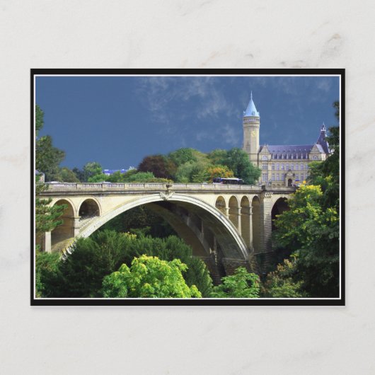 ルクセンブルク市からハガードルフブリッジ ポストカード (正面)