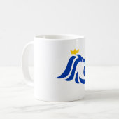 ルクセンブルク市国旗の記号(ライオン) コーヒーマグカップ (正面左)