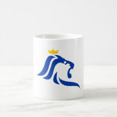 ルクセンブルク市国旗の記号(ライオン) コーヒーマグカップ (中央)