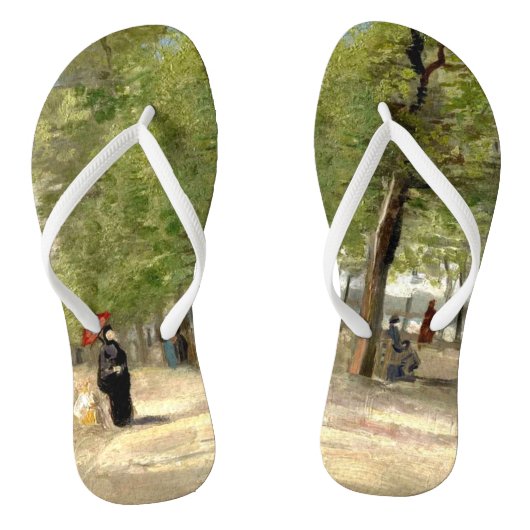 ルクセンブルク庭園のテラス(1886年)ヴァンゴッホアート ビーチサンダル (ソール)
