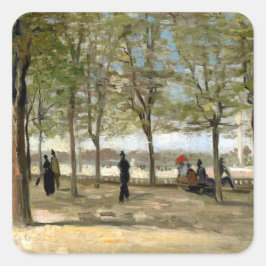 ルクセンブルク庭園のテラス(1886)ヴァンゴッホアート スクエアシール
