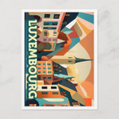 ルクセンブルク旅行芸術的カラフル ポストカード (正面)