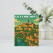 ルクセンブルク歴史的立体橋 ヨーロッパ旅行 ポストカード (スタンド正面)