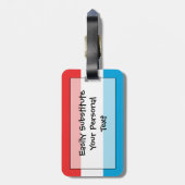 ルクセンブルク簡単ID個人用フラグ ラゲッジタグ (裏面縦)