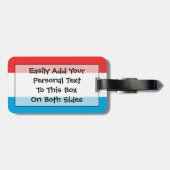 ルクセンブルク簡単ID個人用フラグ ラゲッジタグ (裏面横)