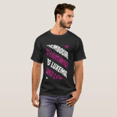 ルクセンブルク迷彩柄パターンピンクカモフラージュ Tシャツ (正面フル)