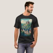 ルクセンブルク イラスト 旅行 アート ヴィンテージ Tシャツ (正面フル)
