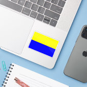 ルクセンブルク・ディキルヒ国旗 シール (ノートパソコンとiPhone)