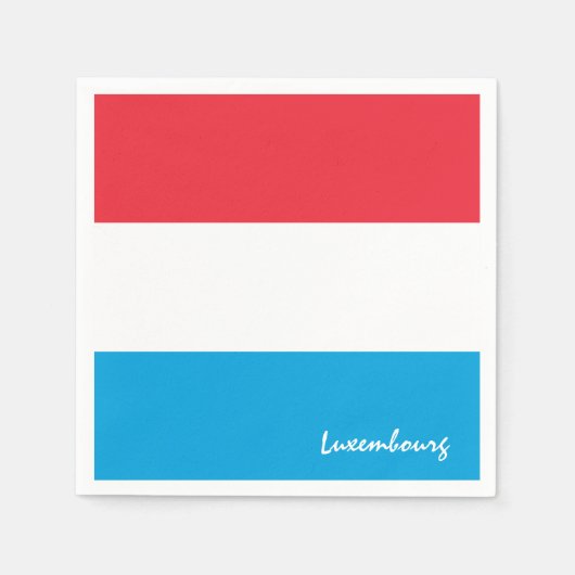 ルクセンブルク&フラッグパーティーファッション/スポーツファン スタンダードカクテルナプキン (正面)