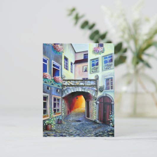 ルクセンブルク – ボヘミアンイラストレーション絵を描ズ ポストカード (スタンド正面)