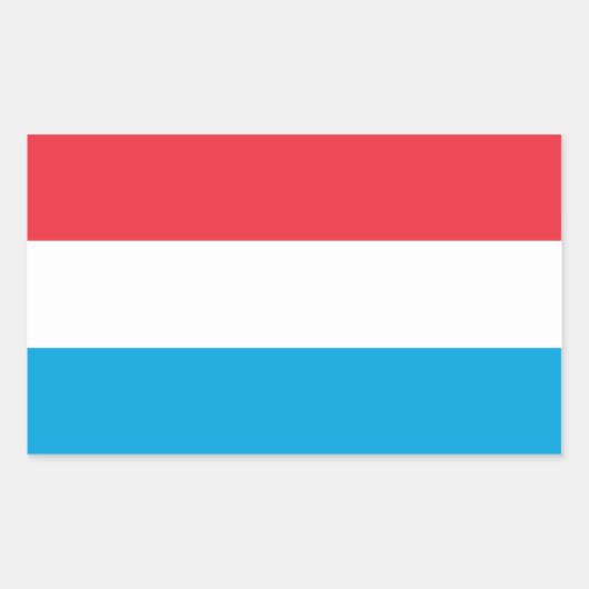 ルクセンブルク/ルクセンブルガー国旗 長方形シール (正面)
