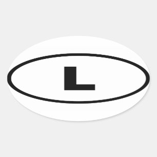 ルクセンブルク- L -ヨーロッパ人 楕円形シール