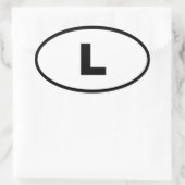 ルクセンブルク – L – ヨーロッパ 楕円形シール (バッグ)