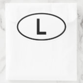 ルクセンブルク"L" 楕円形シール (バッグ)