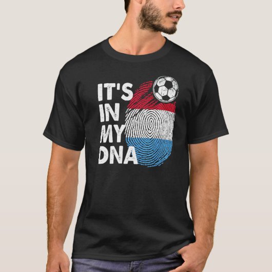 ルクセンブルクIn My Dna Luxembourg国旗のチームLuxembou Tシャツ (正面)
