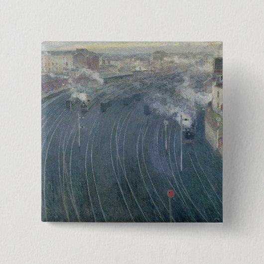 ルクセンブルクStation、ブリュッセル1903年 缶バッジ (正面)
