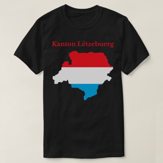 ルクセンブルグカントンの地図 Tシャツ (デザイン正面)