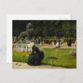 ルクセンブルグガーデンキャンバス印刷 ポストカード (正面/裏面)