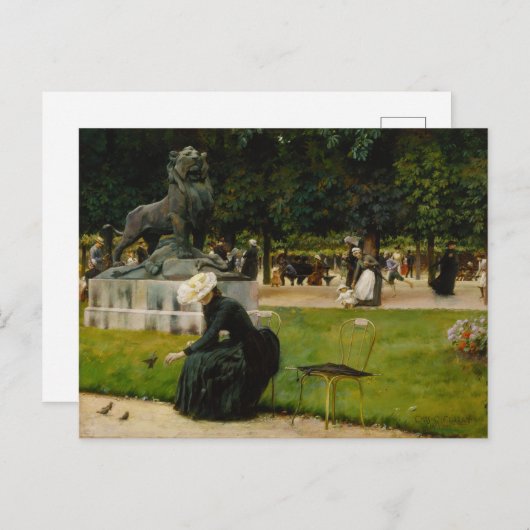 ルクセンブルグガーデンキャンバス印刷 ポストカード (正面/裏面)