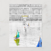 ルクセンブルグガーデンプール – パリ ポストカード (正面)