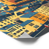 ルクセンブルグシティヴィンテージレトロ旅行イラストレーション ポスター (角)