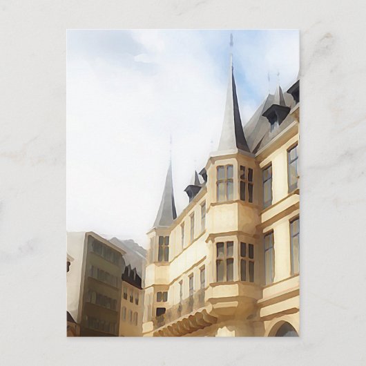 ルクセンブルグシティ-オールドタウン絵画ズ ポストカード (正面)