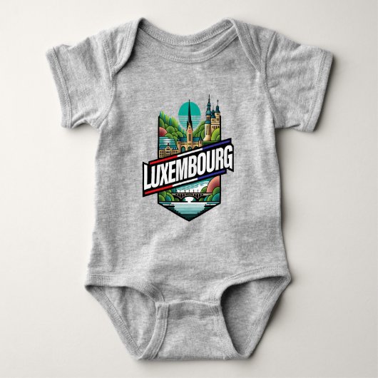 ルクセンブルグヨーロッパ ベビーボディスーツ (正面)