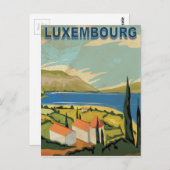 ルクセンブルグヴィンテージ旅行ポスター ポストカード (正面/裏面)