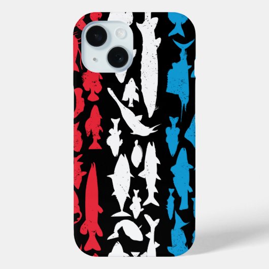 ルクセンブルジャン国旗 – 魚釣りデザイン Case-Mate iPhoneケース (裏面)