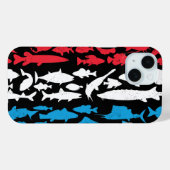 ルクセンブルジャン国旗 – 魚釣りデザイン Case-Mate iPhoneケース (裏面 (横))