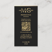 ルクセ不動産仲介業者フォトフェイク金ゴールドマーケティングモノグラム 名刺 (裏面)