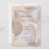 ルクセ宇宙バブルバースデーパーティーの招待状 招待状 (正面)