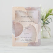 ルクセ宇宙バブルバースデーパーティーの招待状 招待状 (スタンド正面)